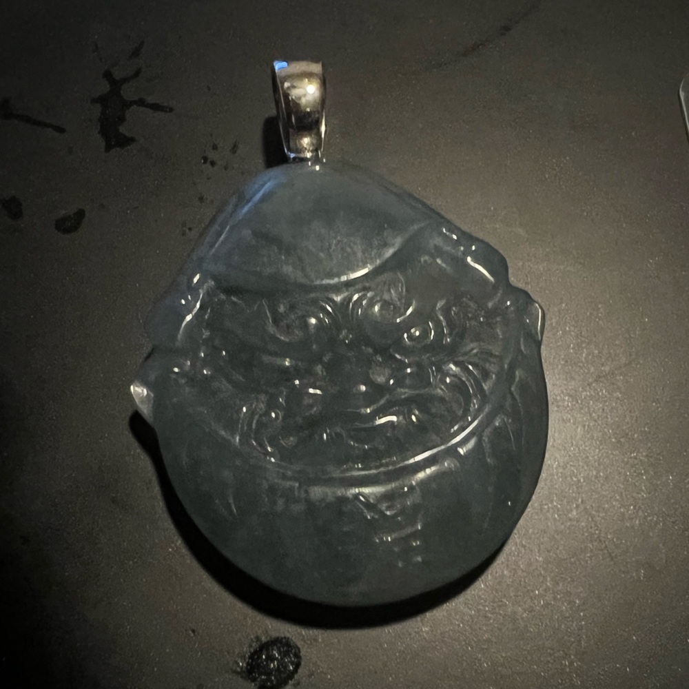 Custom Daruma Doll Jade Pendant